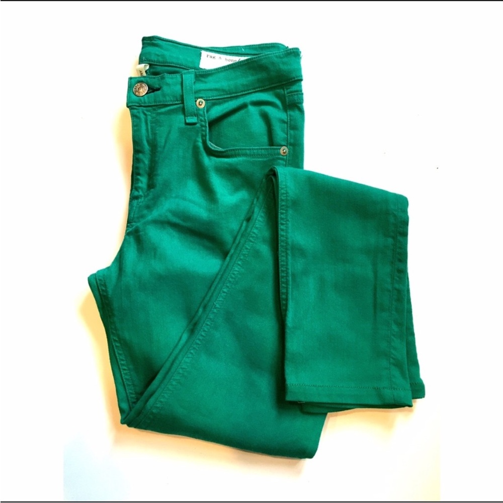 Rag & Bone Emerald Green Skinny Jeans